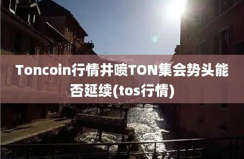 Toncoin行情井喷TON集会势头能否延续(tos行情)