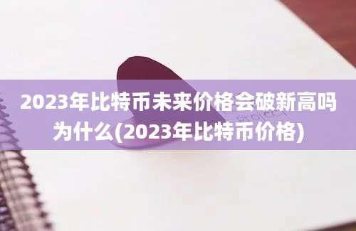 2023年比特币未来价格会破新高吗为什么(2023年比特币价格)