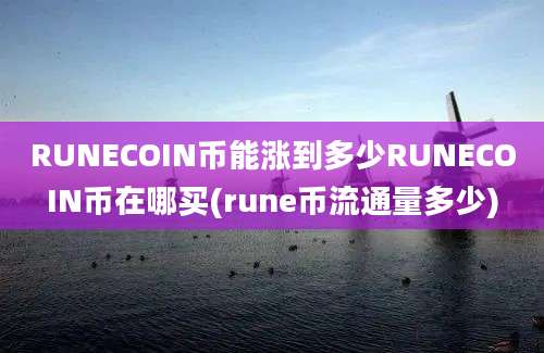 RUNECOIN币能涨到多少RUNECOIN币在哪买(rune币流通量多少)