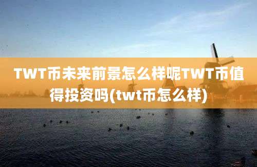 TWT币未来前景怎么样呢TWT币值得投资吗(twt币怎么样)