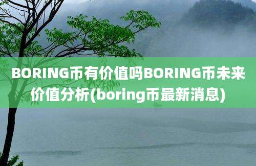 BORING币有价值吗BORING币未来价值分析(boring币最新消息)