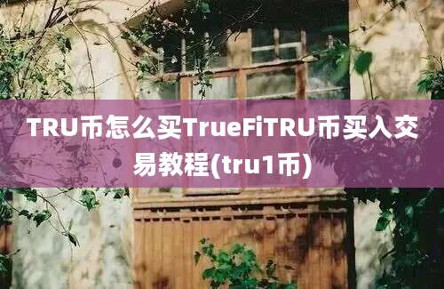 TRU币怎么买TrueFiTRU币买入交易教程(tru1币)