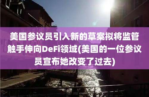 美国参议员引入新的草案拟将监管触手伸向DeFi领域(美国的一位参议员宣布她改变了过去)