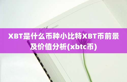 XBT是什么币种小比特XBT币前景及价值分析(xbtc币)