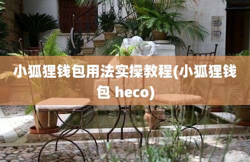 小狐狸钱包用法实操教程(小狐狸钱包 heco)