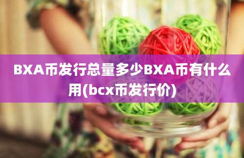 BXA币发行总量多少BXA币有什么用(bcx币发行价)