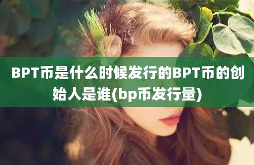 BPT币是什么时候发行的BPT币的创始人是谁(bp币发行量)