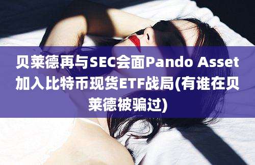 贝莱德再与SEC会面Pando Asset加入比特币现货ETF战局(有谁在贝莱德被骗过)