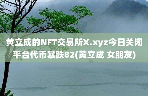 黄立成的NFT交易所X.xyz今日关闭平台代币暴跌82(黄立成 女朋友)