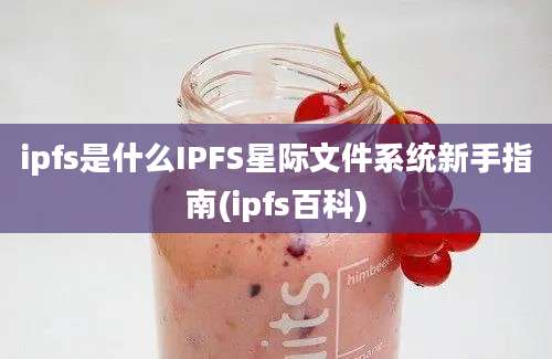 ipfs是什么IPFS星际文件系统新手指南(ipfs百科)