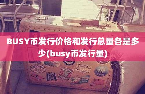 BUSY币发行价格和发行总量各是多少(busy币发行量)