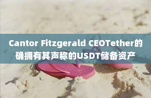 Cantor Fitzgerald CEOTether的确拥有其声称的USDT储备资产