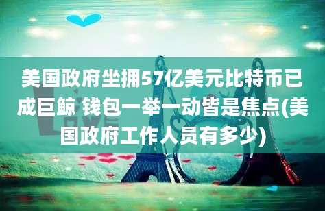 美国政府坐拥57亿美元比特币已成巨鲸 钱包一举一动皆是焦点(美国政府工作人员有多少)