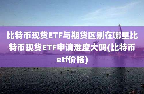 比特币现货ETF与期货区别在哪里比特币现货ETF申请难度大吗(比特币etf价格)