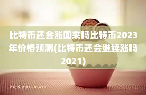 比特币还会涨回来吗比特币2023年价格预测(比特币还会继续涨吗2021)