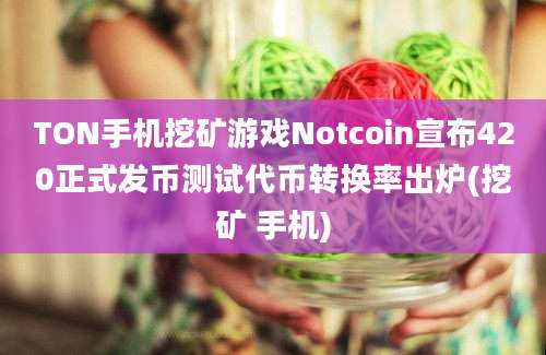 TON手机挖矿游戏Notcoin宣布420正式发币测试代币转换率出炉(挖矿 手机)