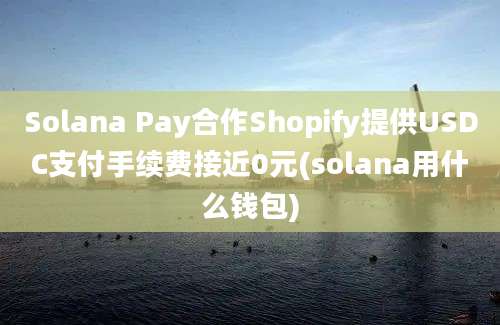 Solana Pay合作Shopify提供USDC支付手续费接近0元(solana用什么钱包)