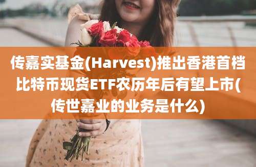 传嘉实基金(Harvest)推出香港首档比特币现货ETF农历年后有望上市(传世嘉业的业务是什么)