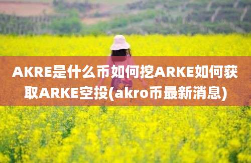 AKRE是什么币如何挖ARKE如何获取ARKE空投(akro币最新消息)