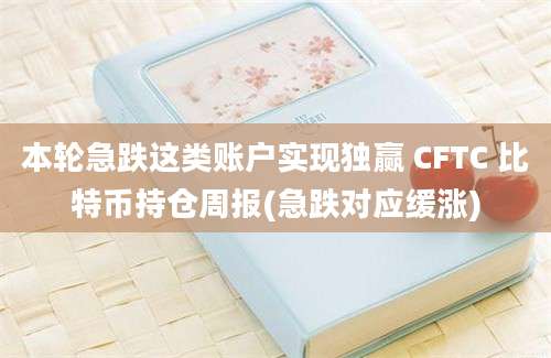 本轮急跌这类账户实现独赢 CFTC 比特币持仓周报(急跌对应缓涨)