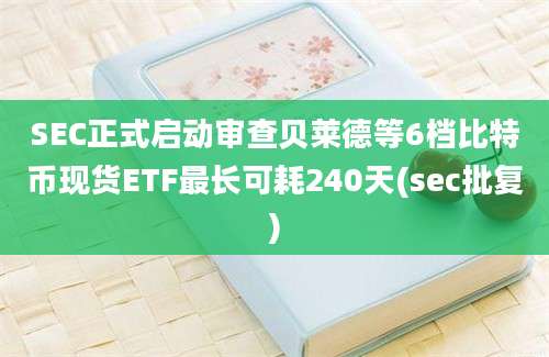 SEC正式启动审查贝莱德等6档比特币现货ETF最长可耗240天(sec批复)