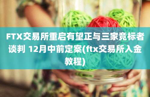 FTX交易所重启有望正与三家竞标者谈判 12月中前定案(ftx交易所入金教程)