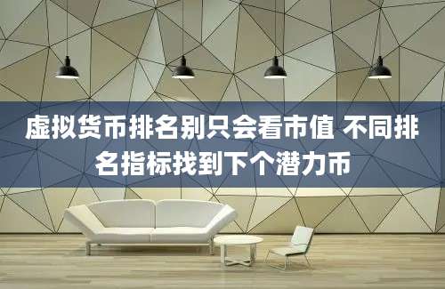 虚拟货币排名别只会看市值 不同排名指标找到下个潜力币