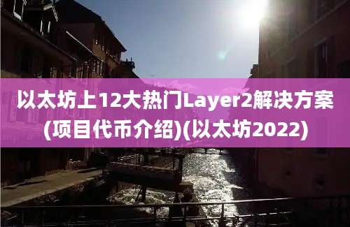 以太坊上12大热门Layer2解决方案(项目代币介绍)(以太坊2022)