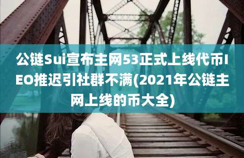 公链Sui宣布主网53正式上线代币IEO推迟引社群不满(2021年公链主网上线的币大全)