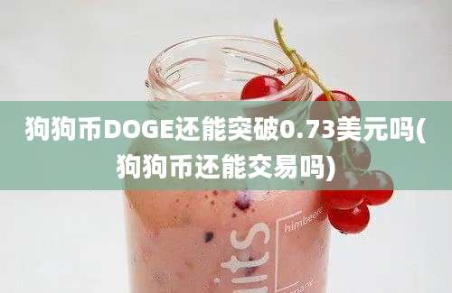 狗狗币DOGE还能突破0.73美元吗(狗狗币还能交易吗)