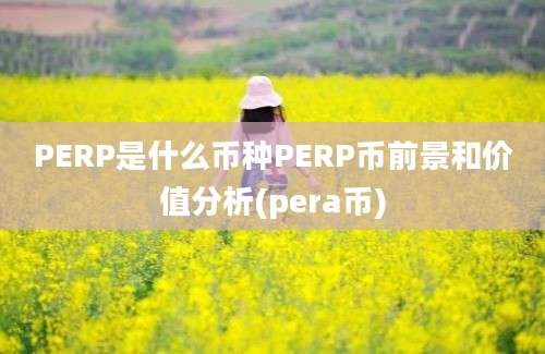 PERP是什么币种PERP币前景和价值分析(pera币)