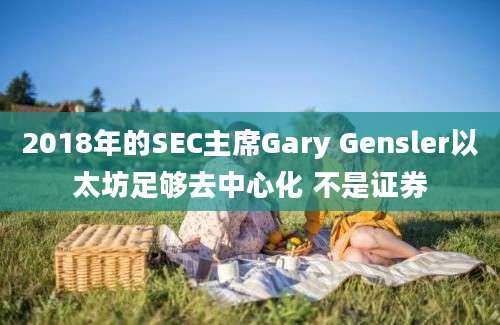 2018年的SEC主席Gary Gensler以太坊足够去中心化 不是证券