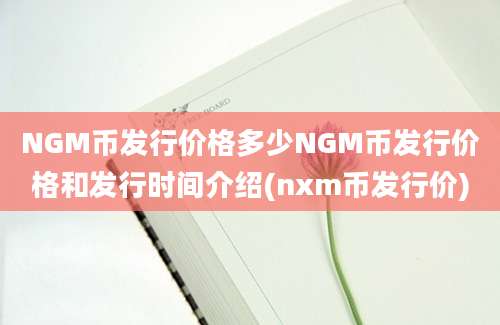 NGM币发行价格多少NGM币发行价格和发行时间介绍(nxm币发行价)