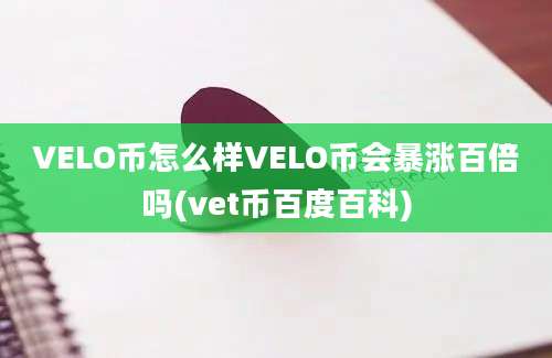 VELO币怎么样VELO币会暴涨百倍吗(vet币百度百科)