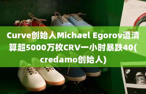 Curve创始人Michael Egorov遭清算超5000万枚CRV一小时暴跌40(credamo创始人)