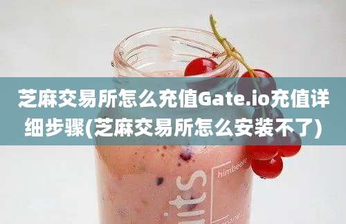 芝麻交易所怎么充值Gate.io充值详细步骤(芝麻交易所怎么安装不了)