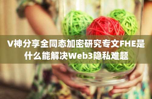 V神分享全同态加密研究专文FHE是什么能解决Web3隐私难题