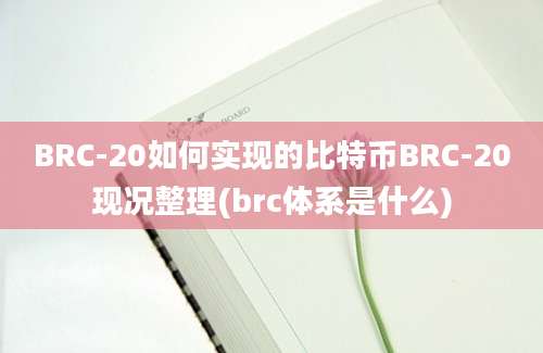 BRC-20如何实现的比特币BRC-20现况整理(brc体系是什么)