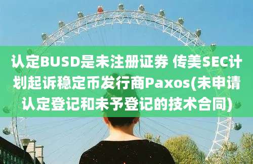 认定BUSD是未注册证券 传美SEC计划起诉稳定币发行商Paxos(未申请认定登记和未予登记的技术合同)