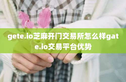 gete.io芝麻开门交易所怎么样gate.io交易平台优势